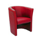 Poltroncina attesa 1 posto Unisit Monia MO1 - struttura in legno - rivestimento similpelle rosso - MO1/KR