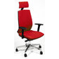 Sedia operativa girevole Unisit Larissa LR1SB con poggiatesta - rivestimento ignifugo rosso - LR1SB/IR