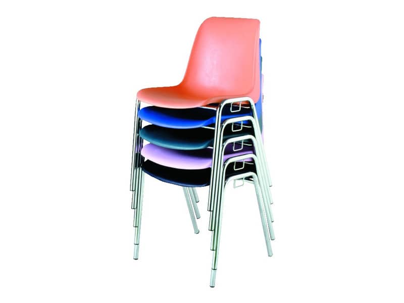 Sedia visitatore Unisit Esse ESC 4 gambe acciaio cromato - schienale fisso nero Conf. 5 pezzi - ESC/5/N