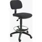 Sgabello tecnico Unisit Esos EOE5S seduta alta - poggiapiedi telescopico - rivestimento Eco nero - EOE5S/EN