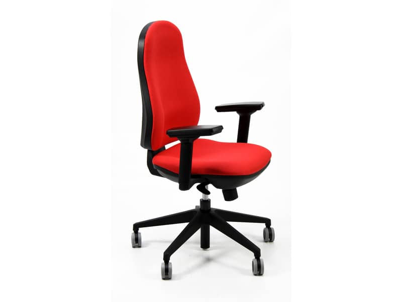 Sedia operativa girevole Unisit Ariel AIER Eco smart rivestimento ignifugo - rosso - AIER/IR