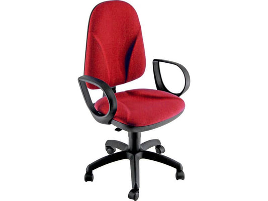 Sedia operativa girevole Unisit Team TMTMI Eco smart - schiuma sagomata - rivestimento Eco rosso - TMTMI/ER