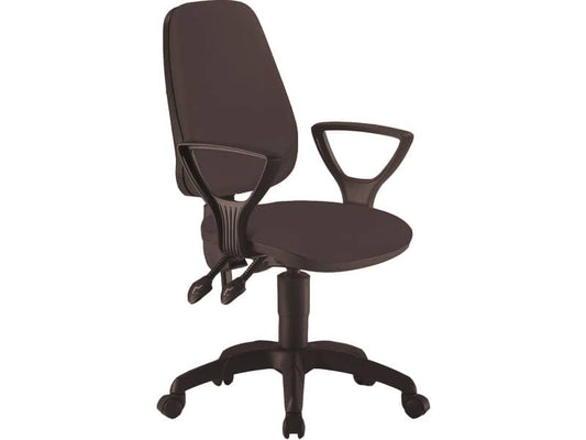 Sedia operativa girevole Unisit Leda LDAY Eco smart - schienale alto rivest. Eco nero - con braccioli - LDAY/BR/EN