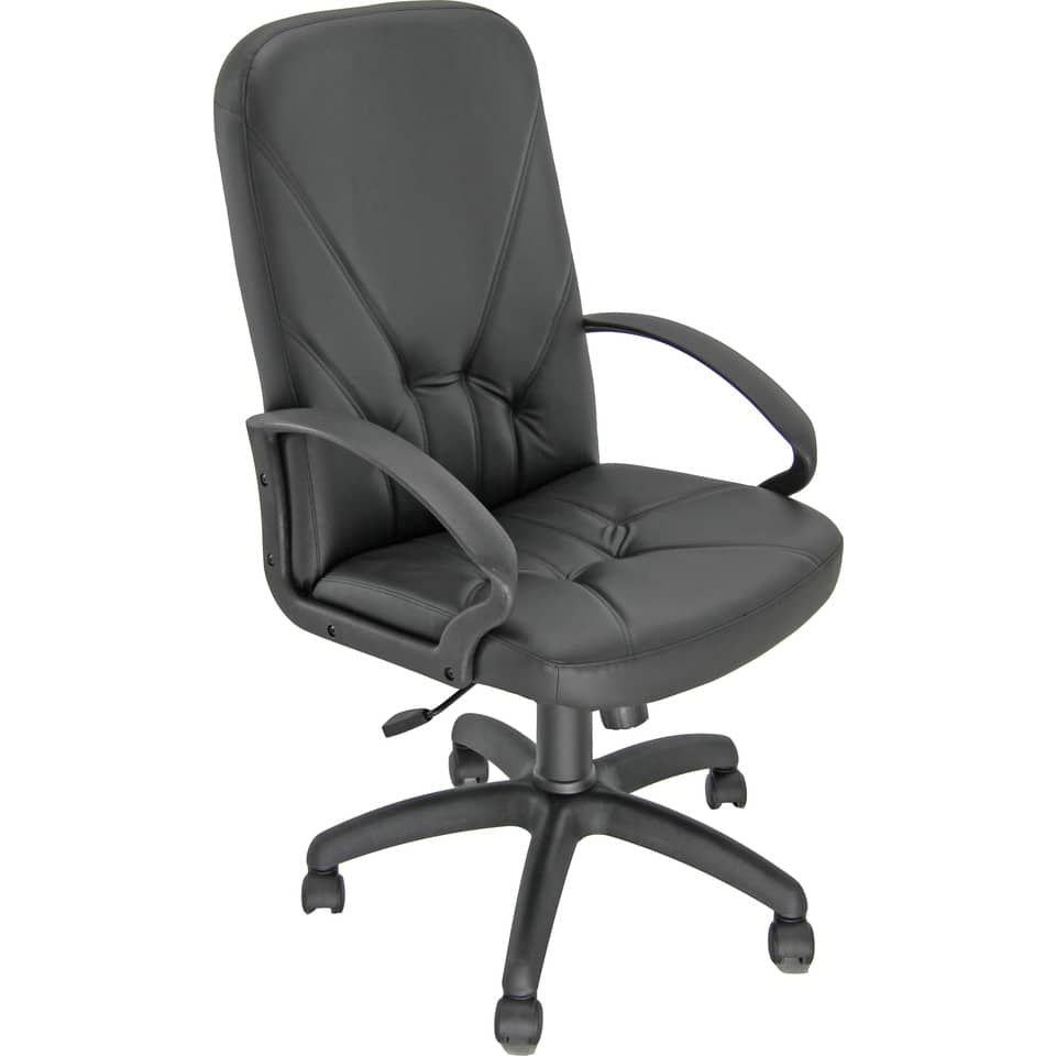 Poltrona direzionale girevole Unisit Dante DNP Eco Smart - rivestimento similpelle nero - DNP/KN
