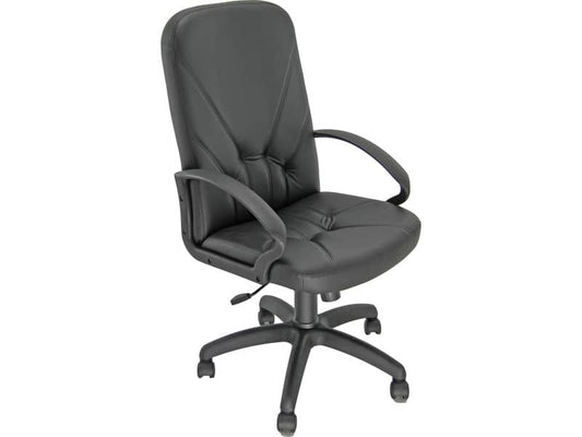 Poltrona direzionale girevole Unisit Dante DNP Eco Smart - rivestimento similpelle nero - DNP/KN