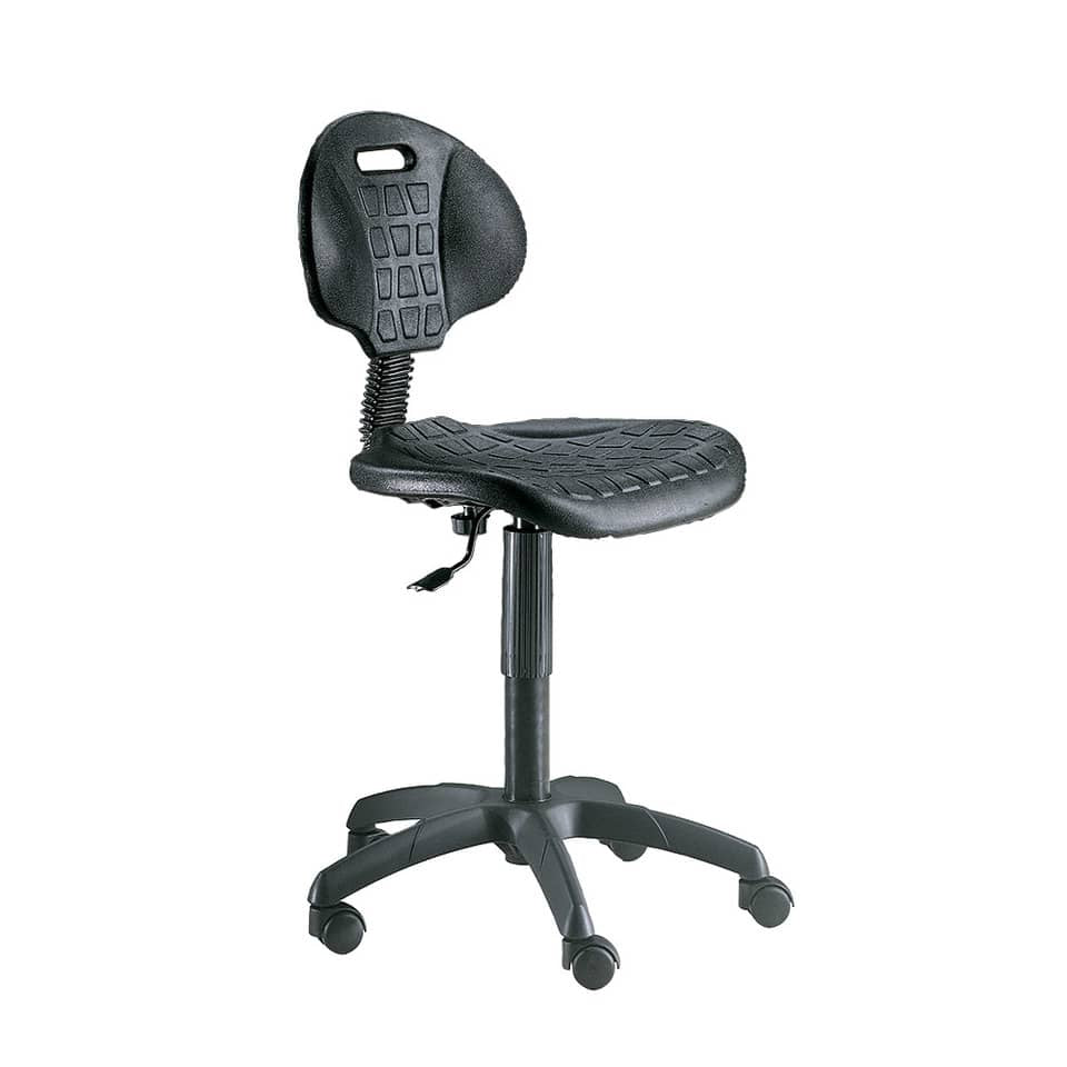 Sgabello tecnico Unisit Esos EOE3 basso poliuterano integrale nero - EOE3