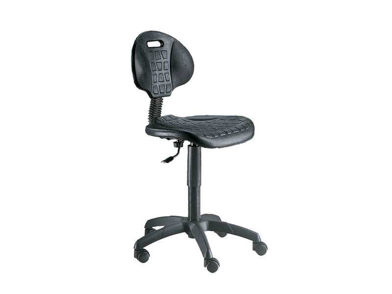 Sgabello tecnico Unisit Esos EOE3 basso poliuterano integrale nero - EOE3