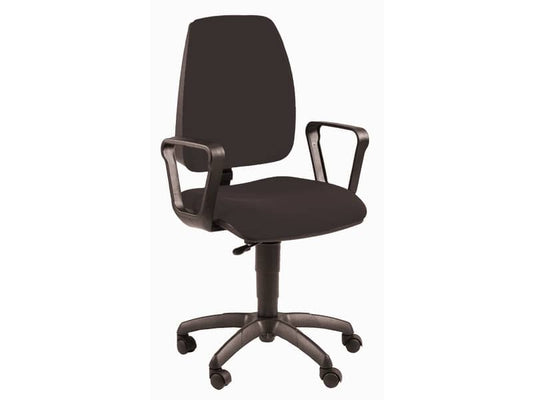 Sedia operativa girevole Unisit Jupiter JUBR Eco smart - rivestimento Eco nero - con braccioli - JUBR/EN