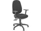 Sedia operativa girevole Unisit Giano GIGI Eco Smart rivestimento PPL nero - braccioli opzionali - GIGI/EN
