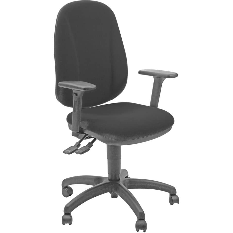 Sedia operativa girevole Unisit Giano GIGI Eco Smart rivestimento PPL nero - braccioli opzionali - GIGI/EN