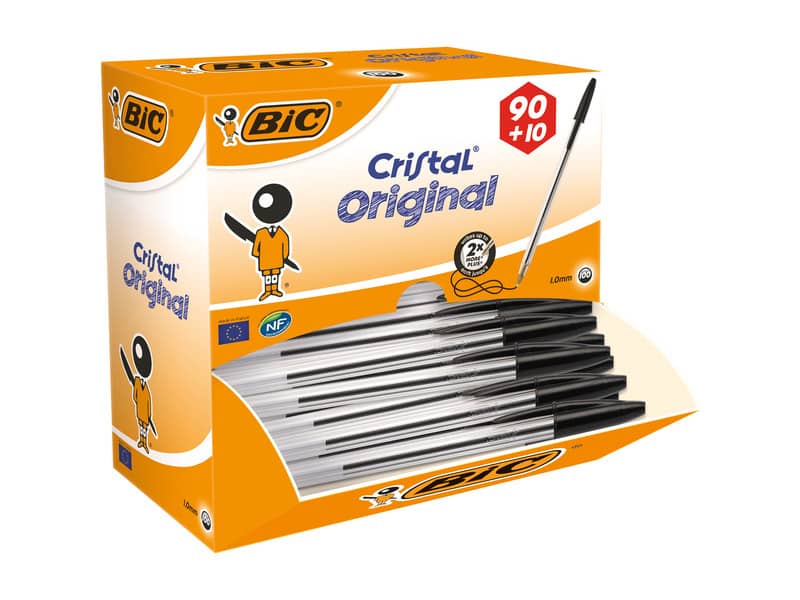 EC - Penne a sfera BIC Cristal M 1 mm nero value pack 90+10 - 942911