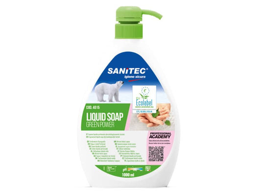 Detergente liquido mani, viso e corpo SANITEC Green Power 1000 ml 4015