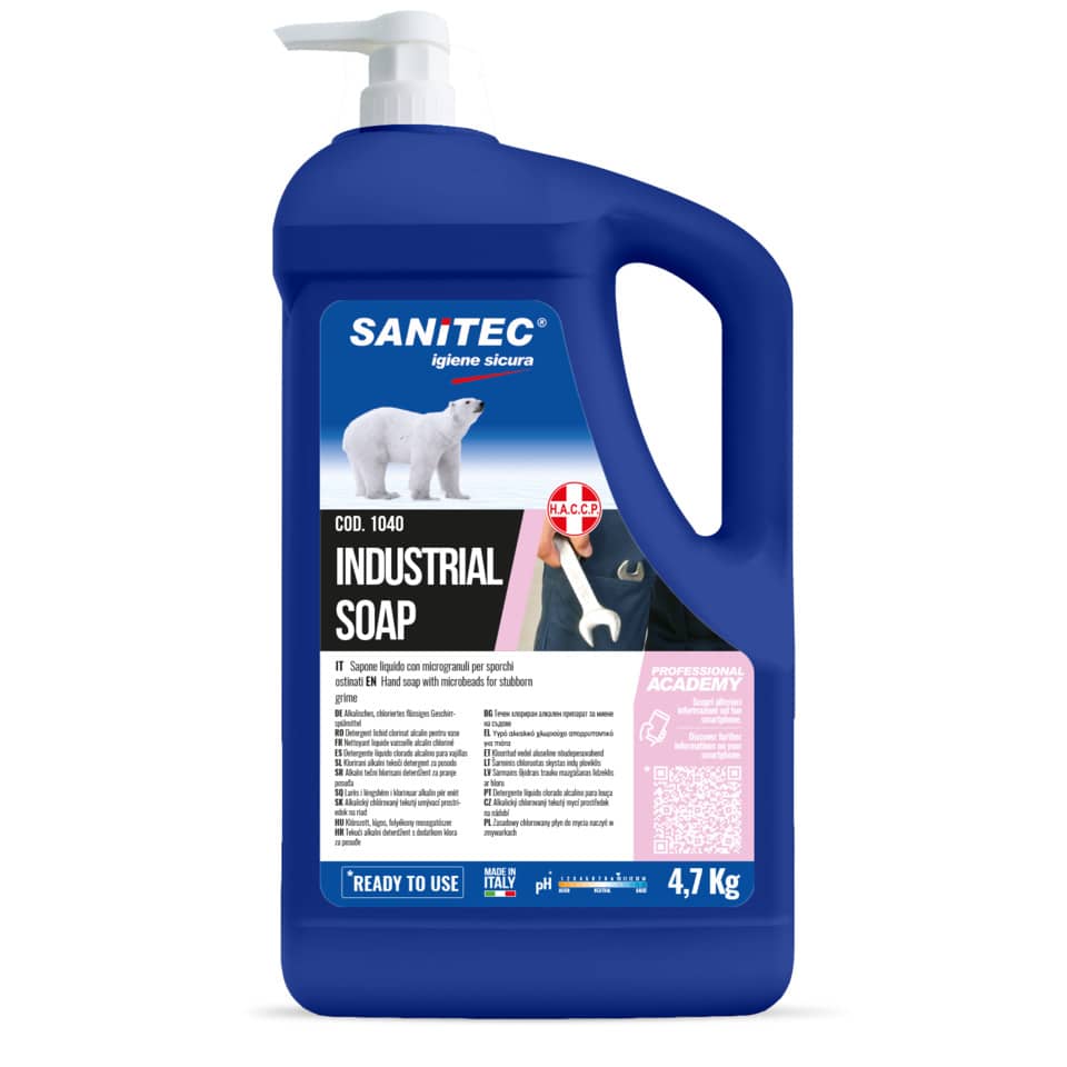 Lavamani con microgranuli SANITEC Industrial Soap agrumi 4,7 kg - 1045