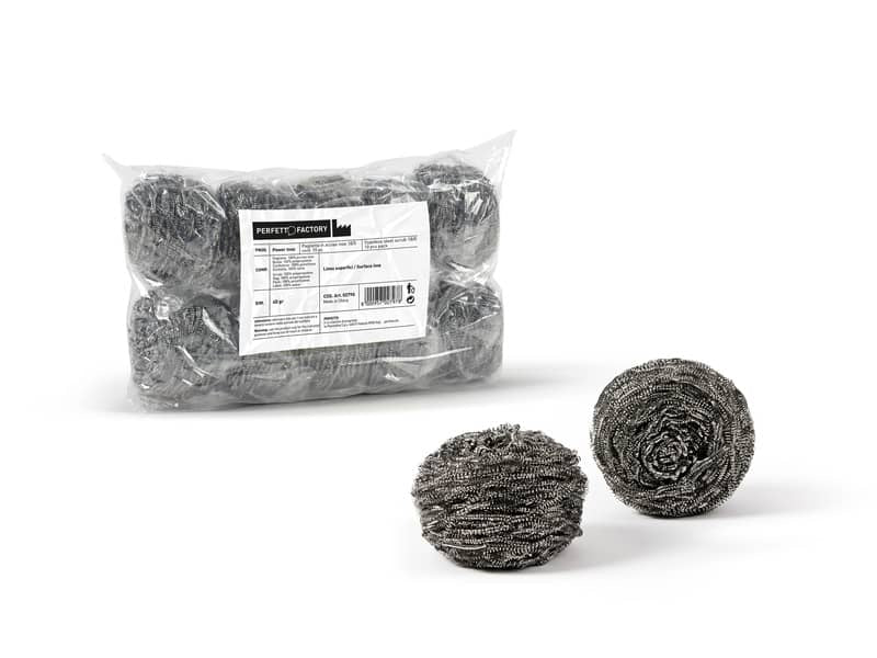 Spugna acciaio Perfetto factory Power acciaio inox 18/0 conf. 10 pz. - 0279G