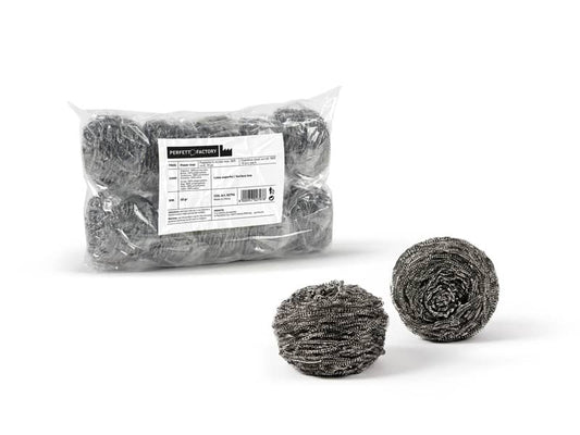 Spugna acciaio Perfetto factory Power acciaio inox 18/0 conf. 10 pz. - 0279G