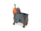 Carrello pulizia industriale Perfetto factory Duetto - con strizzatore e 2 vasche 16+24 L grigio/arancio - 26730