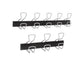 Appendiabiti da parete Alba in metallo e plastica colore nero 3 ganci - PMPRO3M