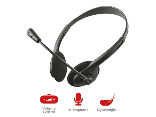 Cuffie con microfono TRUST Primo Chat nero 21665