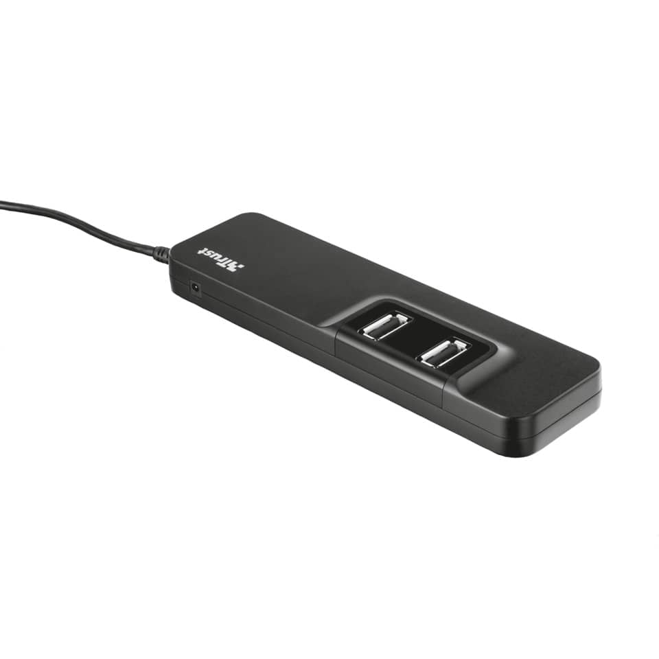 Hub 7 porte USB 2.0 TRUST Oila nero  20576
