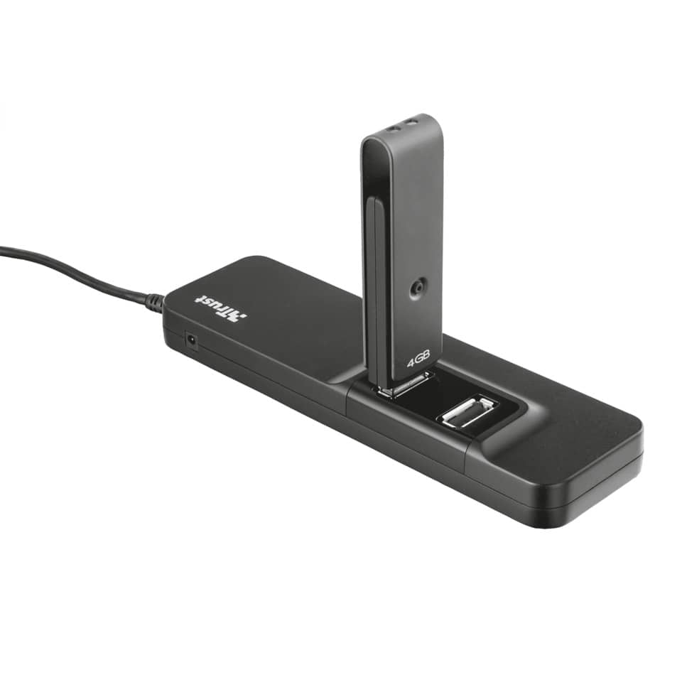 Hub 7 porte USB 2.0 TRUST Oila nero  20576
