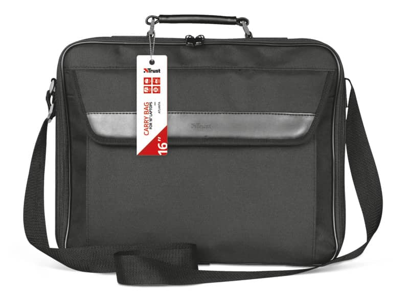 Borsa per computer Trust Atlanta fino a 16" in tessuto 1 scomparto nero - 21080