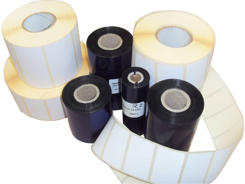 Kit 3936 etichette TTR + ribbon - 100x74 mm ETIFORM in carta vellum Etichette bianche- K100X074X150R4