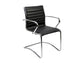 Sedia visitatore direzionale su slitta Unisit Pollux New PNV - rivestimento pelle nero - PNV/PN