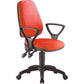 Sedia operativa girevole Unisit Leda LDAY Eco smart - schienale alto rivest. Eco rosso - con braccioli - LDAY/BR/ER