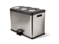 Pattumieria per differenziata Perfetto Bin Ricicla Box  - 3 secchi inox / nero 0468B