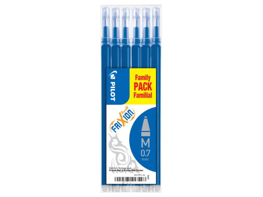 Refill sfera Pilot Frixion Ball e Clicker  0,7 mm blu Conf. 6 pezzi - 006643