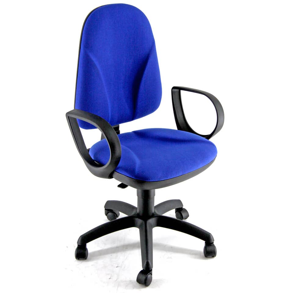Sedia operativa girevole Unisit Team TMTMI Eco smart - schiuma sagomata - rivestimento Eco blu - TMTMI/EB