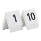 Segnaposto Securit® in acrilico rigido numeri da 1 a 10 bianco set da 10 pezzi - TN-1-10-WT