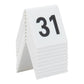 Segnaposto Securit® in acrilico rigido numeri da 31 a 40 bianco set da 10 pezzi - TN-31-40-WT