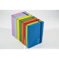 Cartella a 3 lembi con elastico piatto BREFIOCART NEW COLOR 25x35 cm dorso 3 cm giallo - 0221303.GI