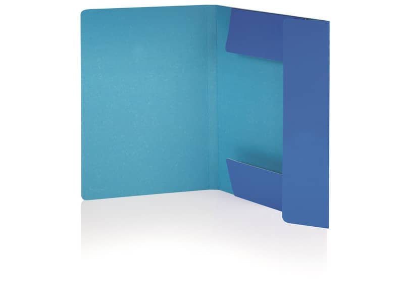 Cartella plastificata a 3 lembi con elastico tondo BREFIOCART in presspan 25x35 cm verde scuro - 0208805.VE