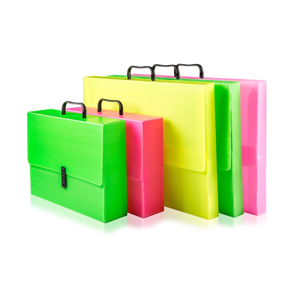 Valigetta portaprogetti con maniglia BREFIOCART POLIONDA 38x53 cm dorso 4 cm colore fluo - 020M4005.FLUO