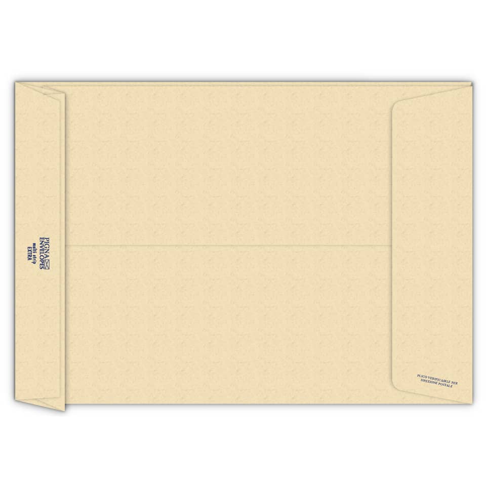 Buste a sacco con soffietto Pigna Envelopes Multi Strip Extra 23+4 x 33 cm avana Conf. 250 pezzi - 0208887