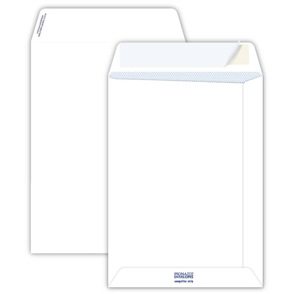 Buste a sacco Pigna Envelopes Competitor Strip 80 g/m² 190x260 mm bianco Conf. da 20 buste - 0654564