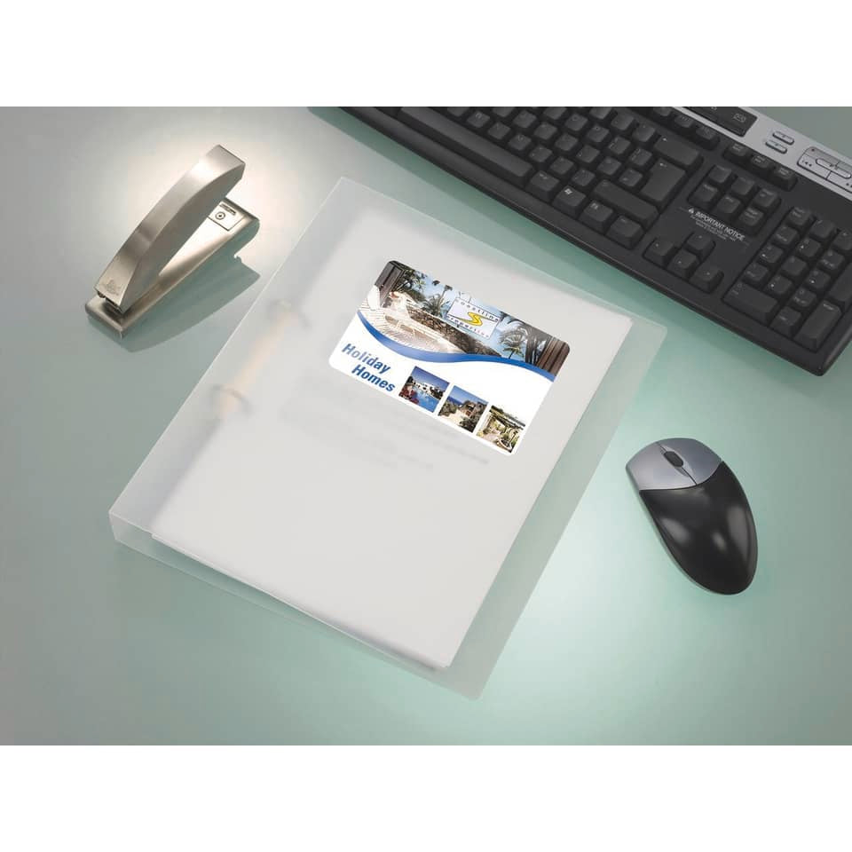 Etichette bianche lucide Avery 99,1x67,7 mm 8 et./foglio - per stampanti laser - conf. 40 fogli - L7765-40