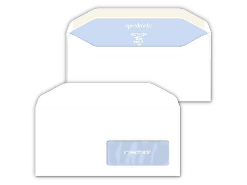 Buste con finestra Pigna Envelopes Silvermartic Lux 80 g/m² 110x230 mm bianco - conf. 500 - 0388987