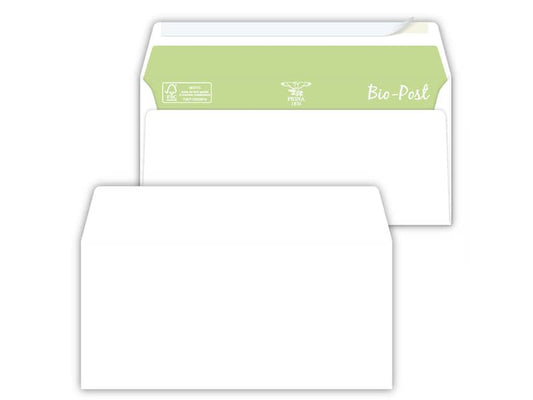 Buste senza finestra Pigna Envelopes Bio Post 90 g/m² 110x230 mm bianco Conf. 50 buste - 0221337