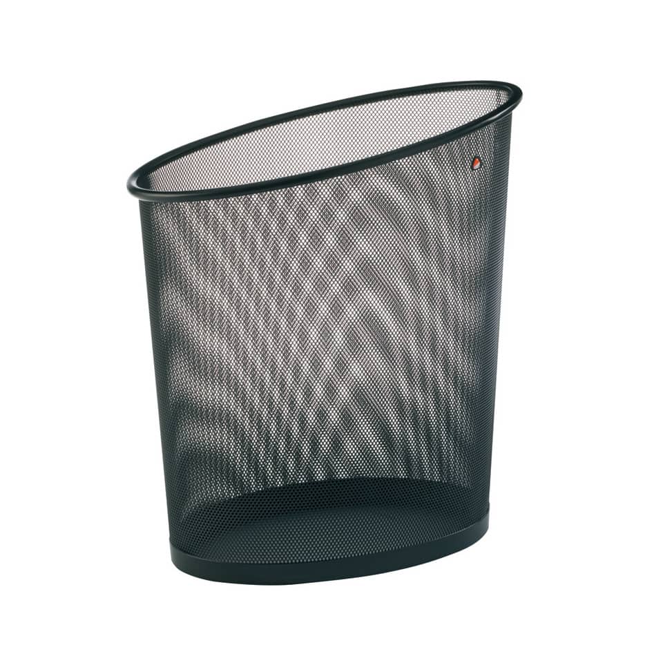 Cestino gettacarte ALBA Mesh con forma ellittica 36x24x39,5 cm metallo traforato 18 l Nero - MESHCORB N