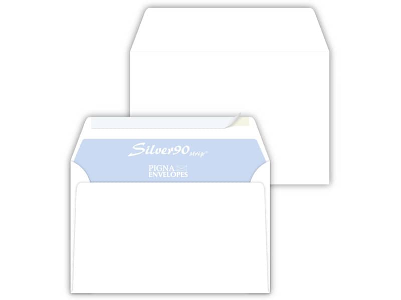 Buste senza finestra Pigna Envelopes Silver80 Strip 80 g/m² 120x180 mm bianco conf. 500 pezzi - 0097685