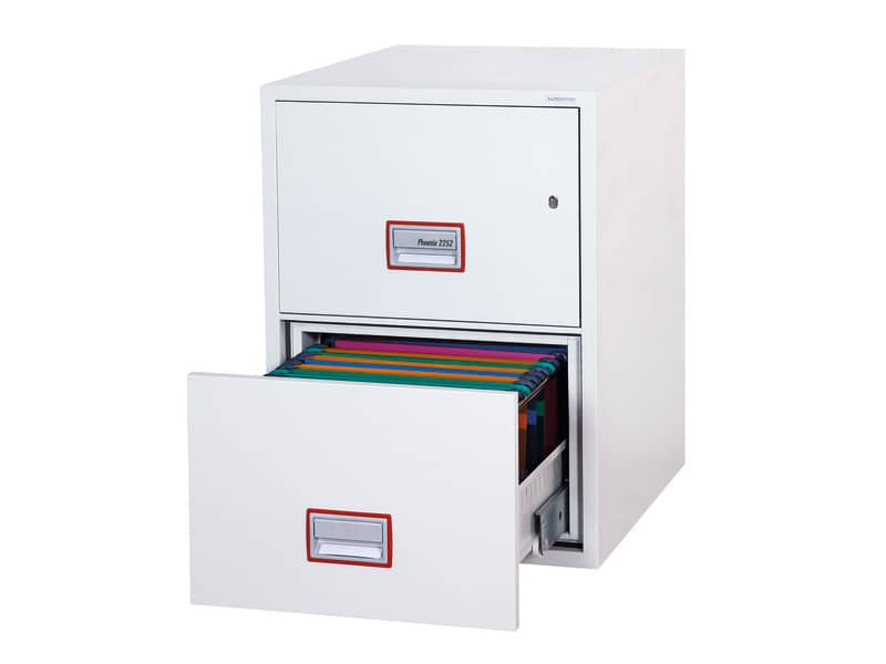 Classificatore ignifugo Fire File Phoenix bianco - Ral 9003 2 cassetti da 49lt. con chiave - FS 2252 K