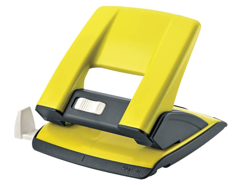 Perforatore a 2 fori Kartia 20/S fino a 20 fogli - giallo foro 6 mm 2045G