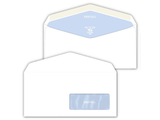 Buste con finestra Pigna Envelopes Kristall 80 g/m² 110x230 mm bianco conf. 500 - 0388923