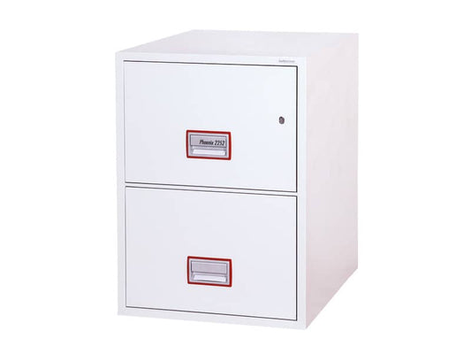 Classificatore ignifugo Fire File Phoenix bianco - Ral 9003 2 cassetti da 49lt. con chiave - FS 2252 K