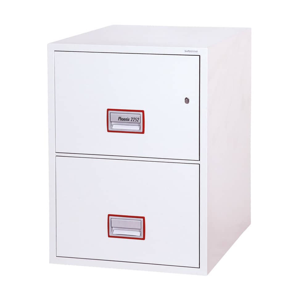 Classificatore ignifugo Fire File Phoenix bianco - Ral 9003 2 cassetti da 49lt. con chiave - FS 2252 K