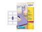 Etichette bianche lucide Avery 99,1x67,7 mm 8 et./foglio - per stampanti laser - conf. 40 fogli - L7765-40