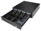Cassetto portadenaro per banconote e monete nero 42x41x10 cm 3437